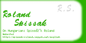 roland spissak business card